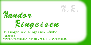 nandor ringeisen business card